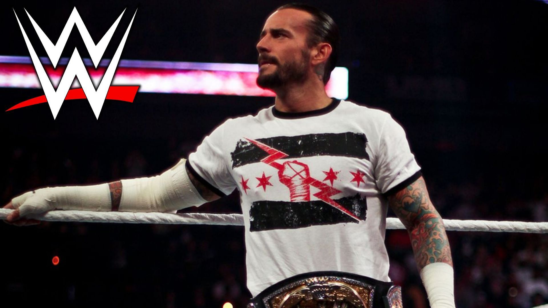 CM Punk during his tenure with WWE as the World Champion.