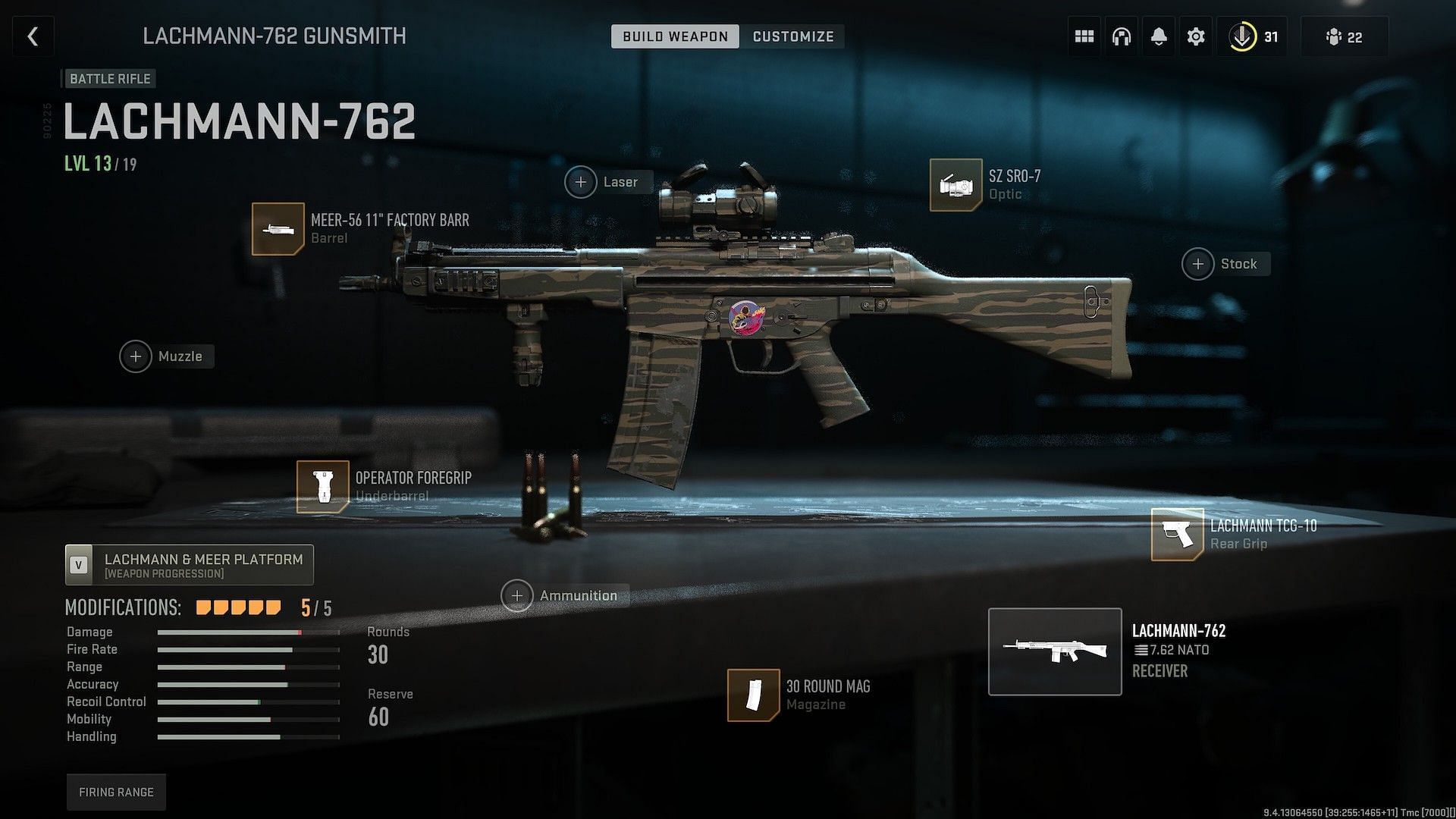 Lachmann 762 Loadout in MW2 (Image via Activision)