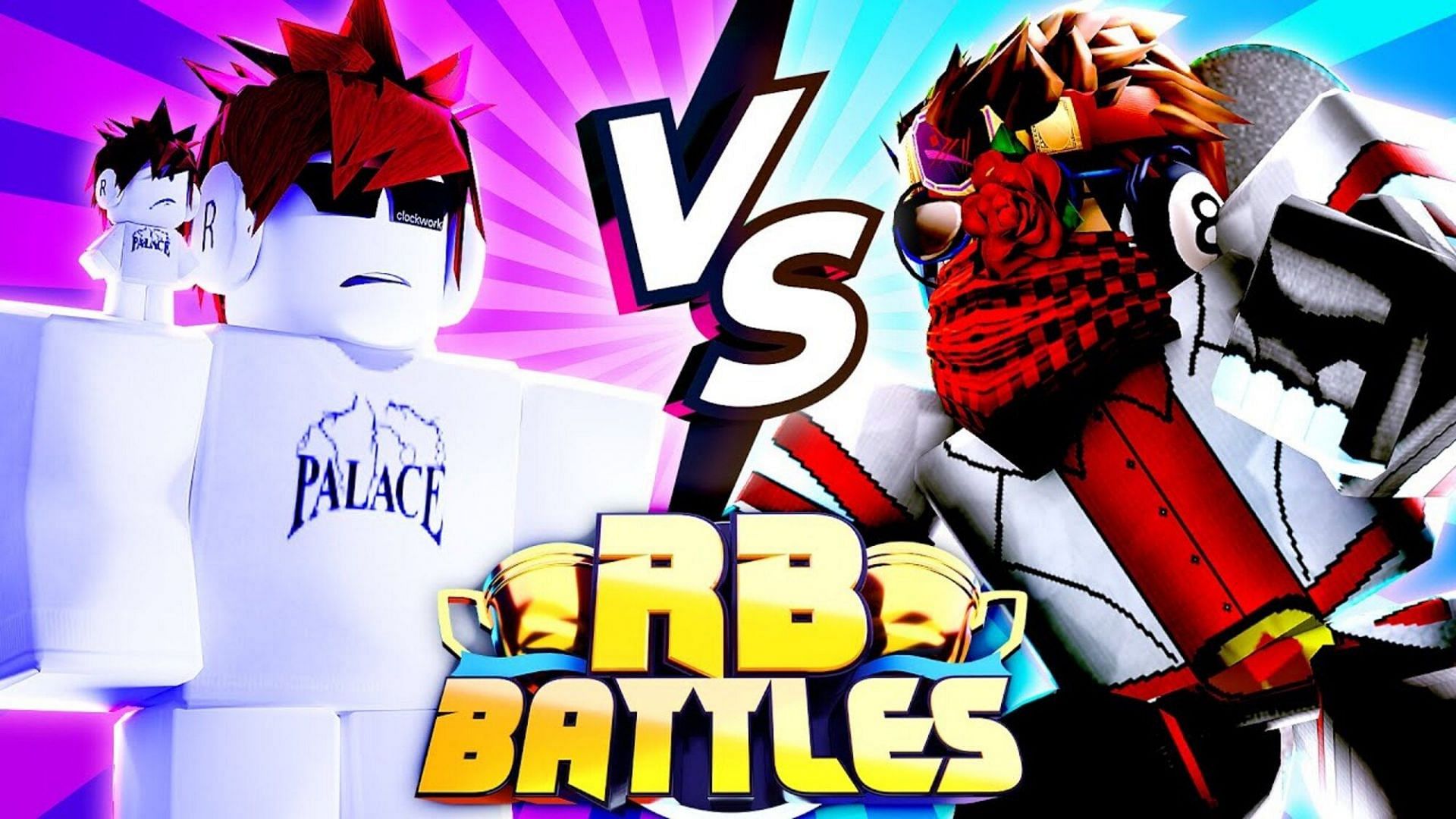 Featured image of the matchup between PinkLeaf and Jackeryz (Image via Roblox Battles YouTube)