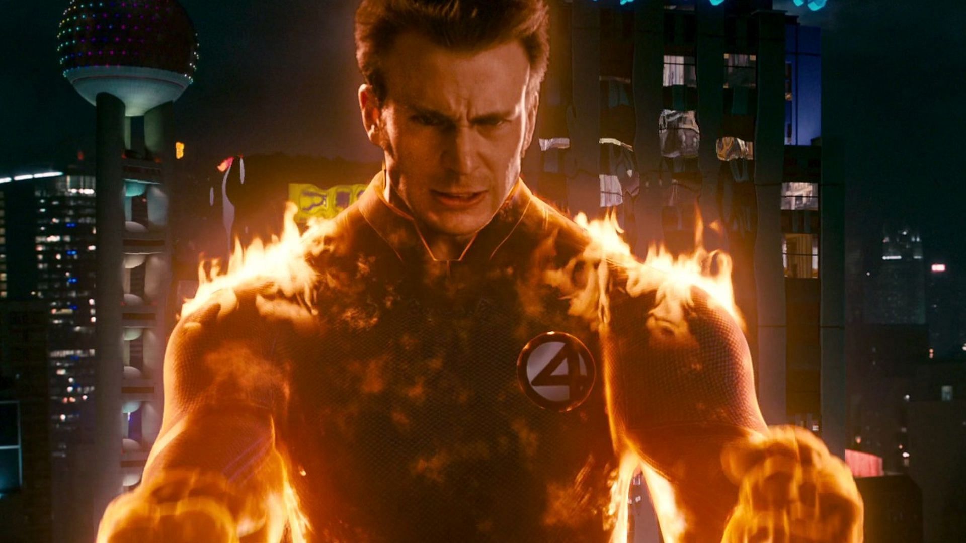 Chris Evans as Human Torch (Image via 20th Century Studios)