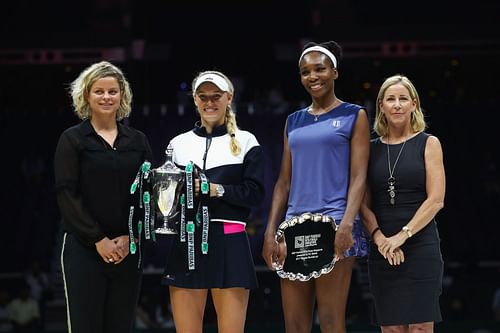 Kim Clijsters (L) and Venus Williams (2-R) competed against each other 13 times on tour.