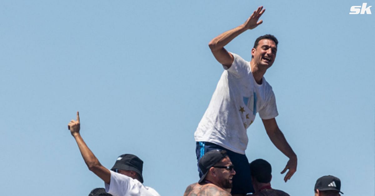 Lionel Scaloni leads wild celebrations in Argentina