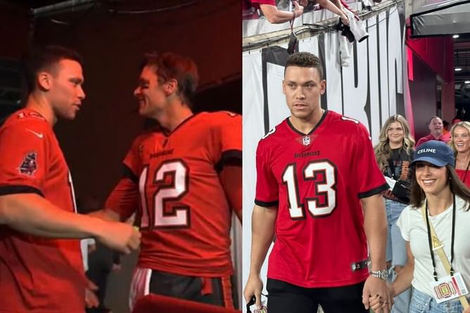 Aaron Judge re-signing with Yankees? AL MVP sparks social media frenzy by attending Saints vs. Buccaneers MNF game with wife Samantha Bracksieck