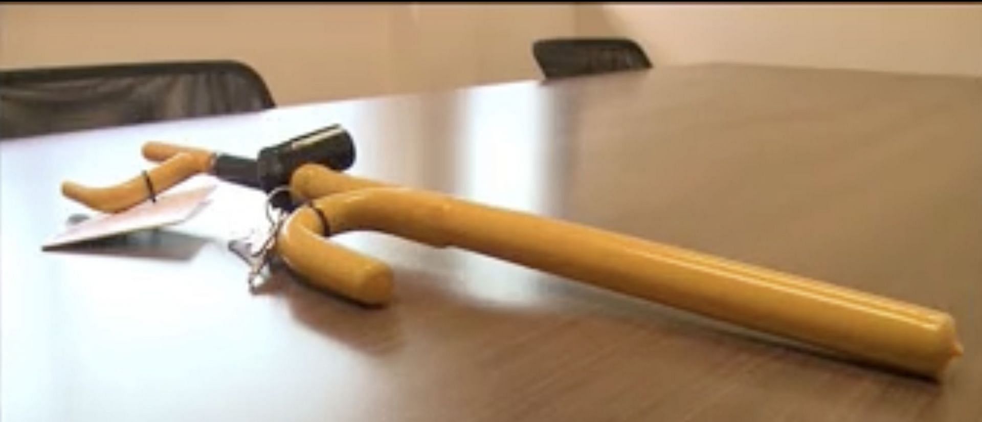 The Maywood Police Department gives away steering protectors that help with anti-theft. (image via Fox 32 News)