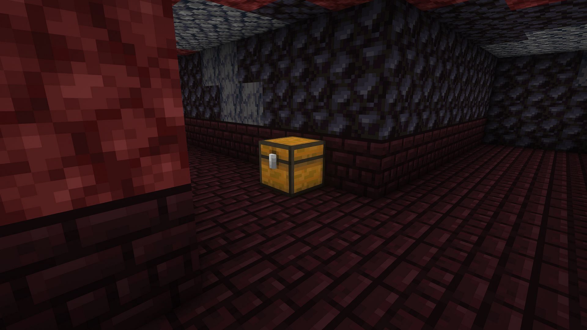 A loot chest in a fortress (Image via Mojang)