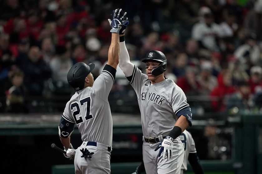 Aaron Judge and Giancarlo Stanton at the All-Star Game, 2017.