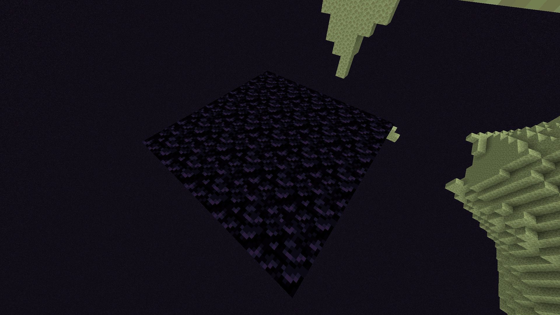 Spawning platform can generate anywhere near the main end island in Minecraft (Image via Mojang)