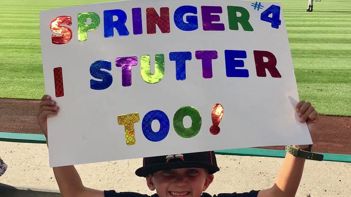 Astros' George Springer Is Basically A Superhero For Kids Who Stutter