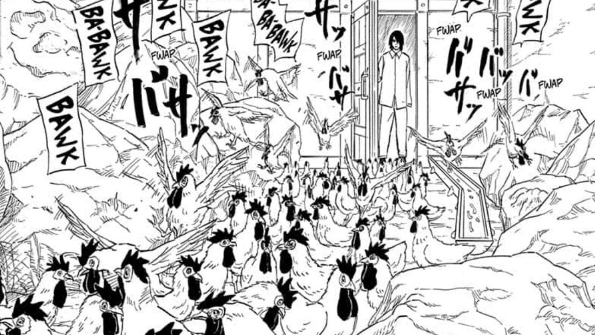 Sasuke as seen in Sasuke Retsuden chapter 5 (image via Shingo Kimura/Masashi Kishimoto/Jun Esaka/Shueisha)
