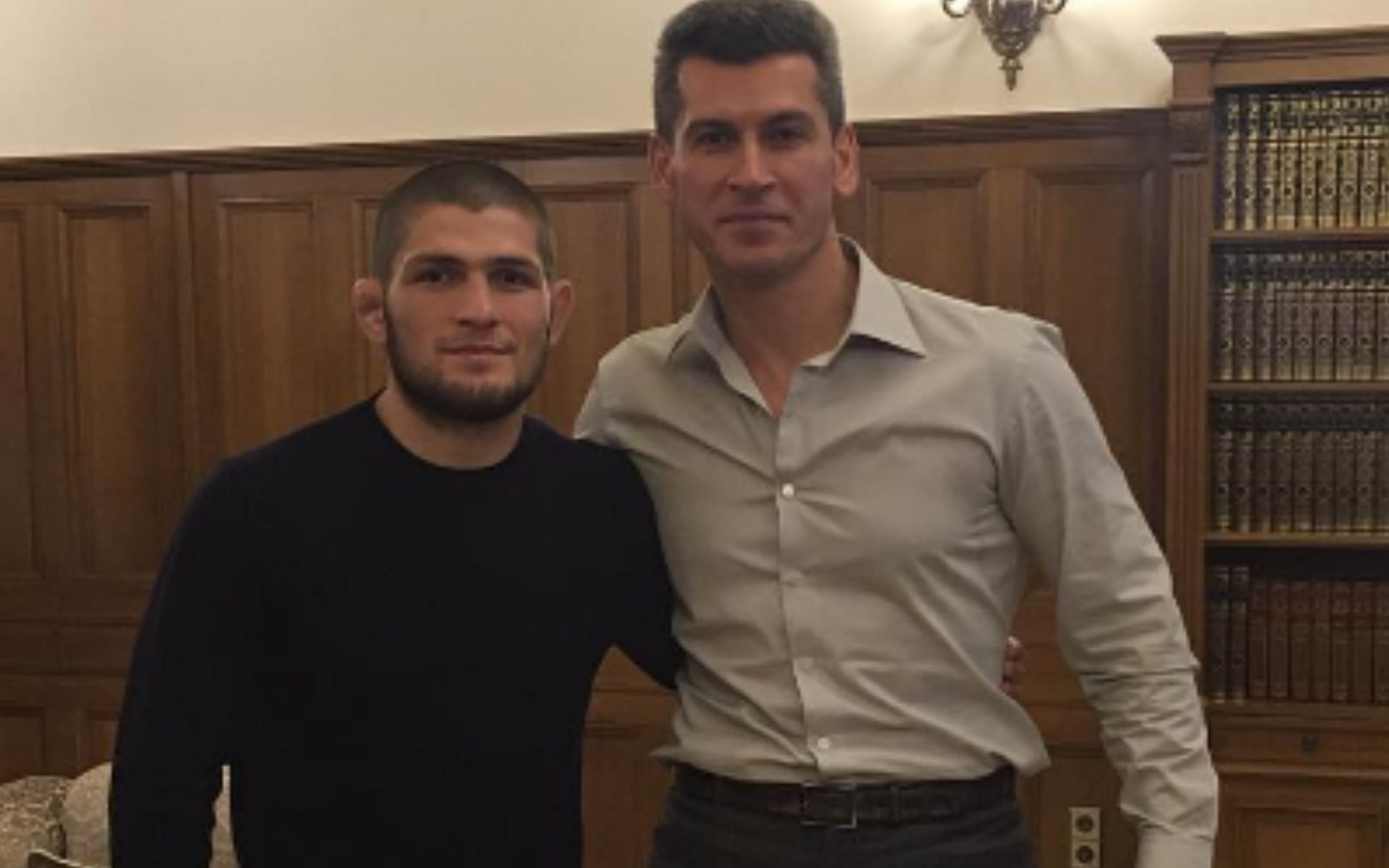 Khabib Nurmagomedov (left), Ziyavudin Magomedov (right) [Image courtesy of @khabib_nurmagomedov on Instagram]