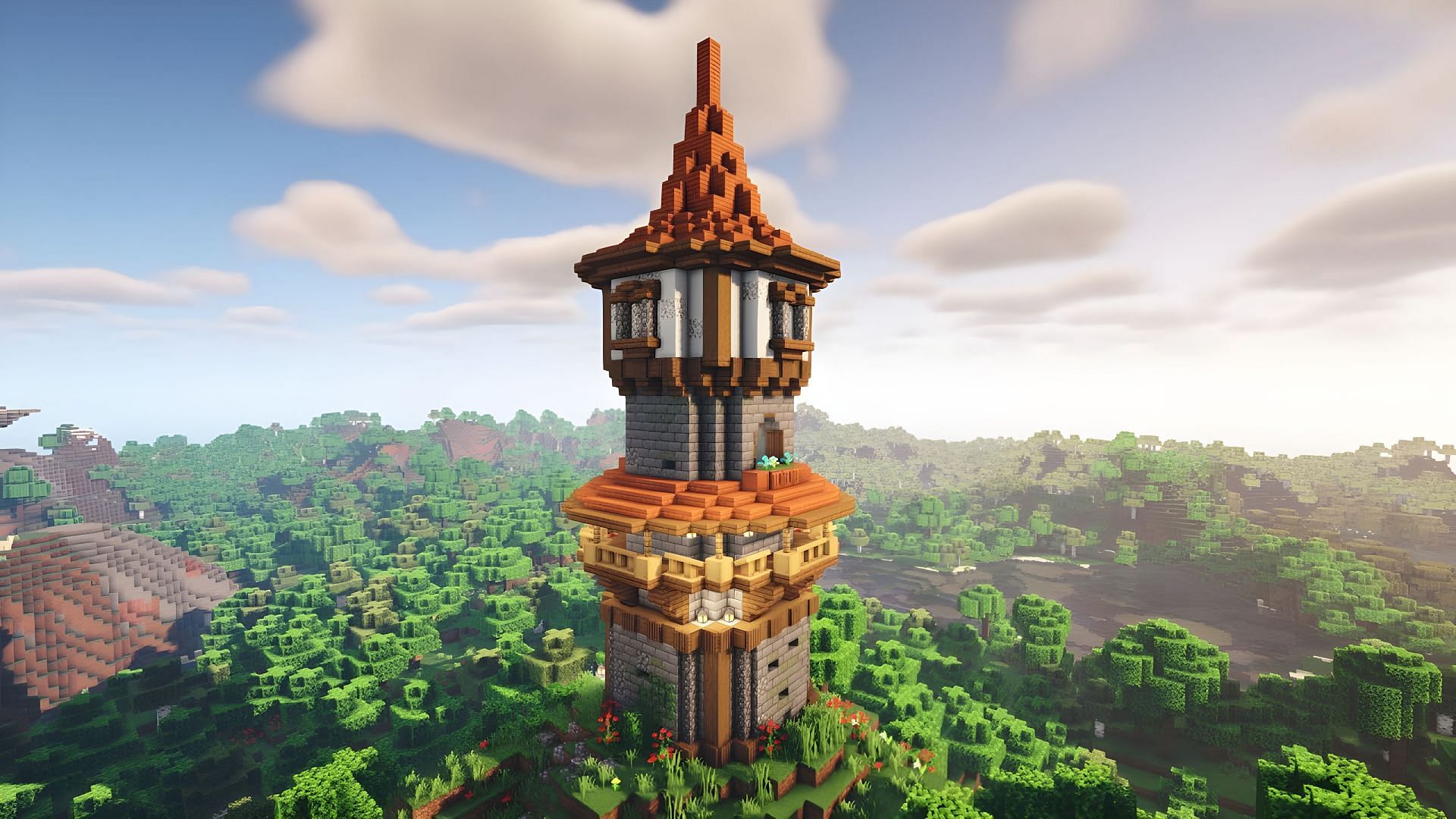 Towers make great bases (Image via LennyRandom on YouTube)