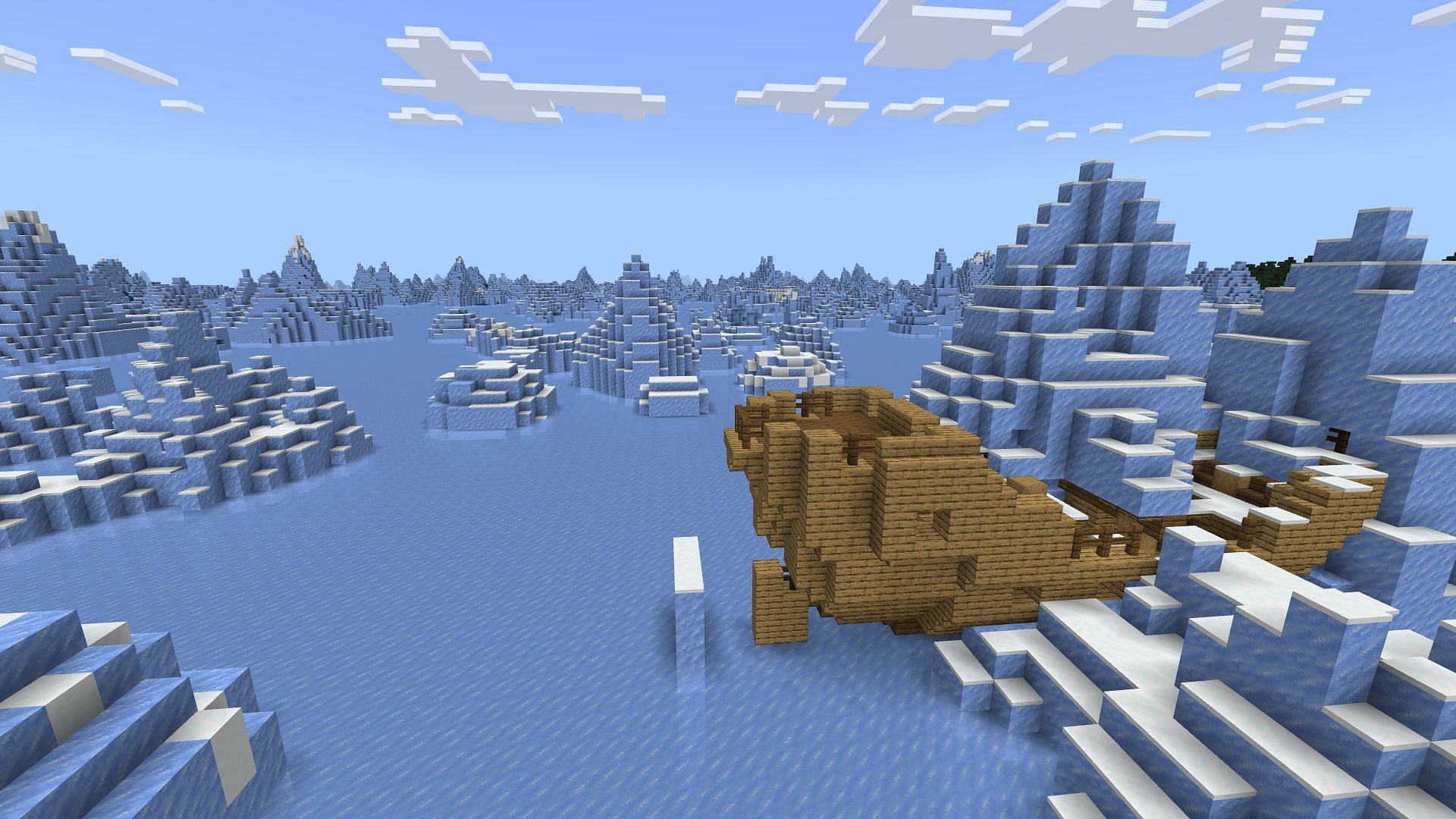 Winter brings plenty of surprises depending on the Minecraft seed (Image via Mojang)