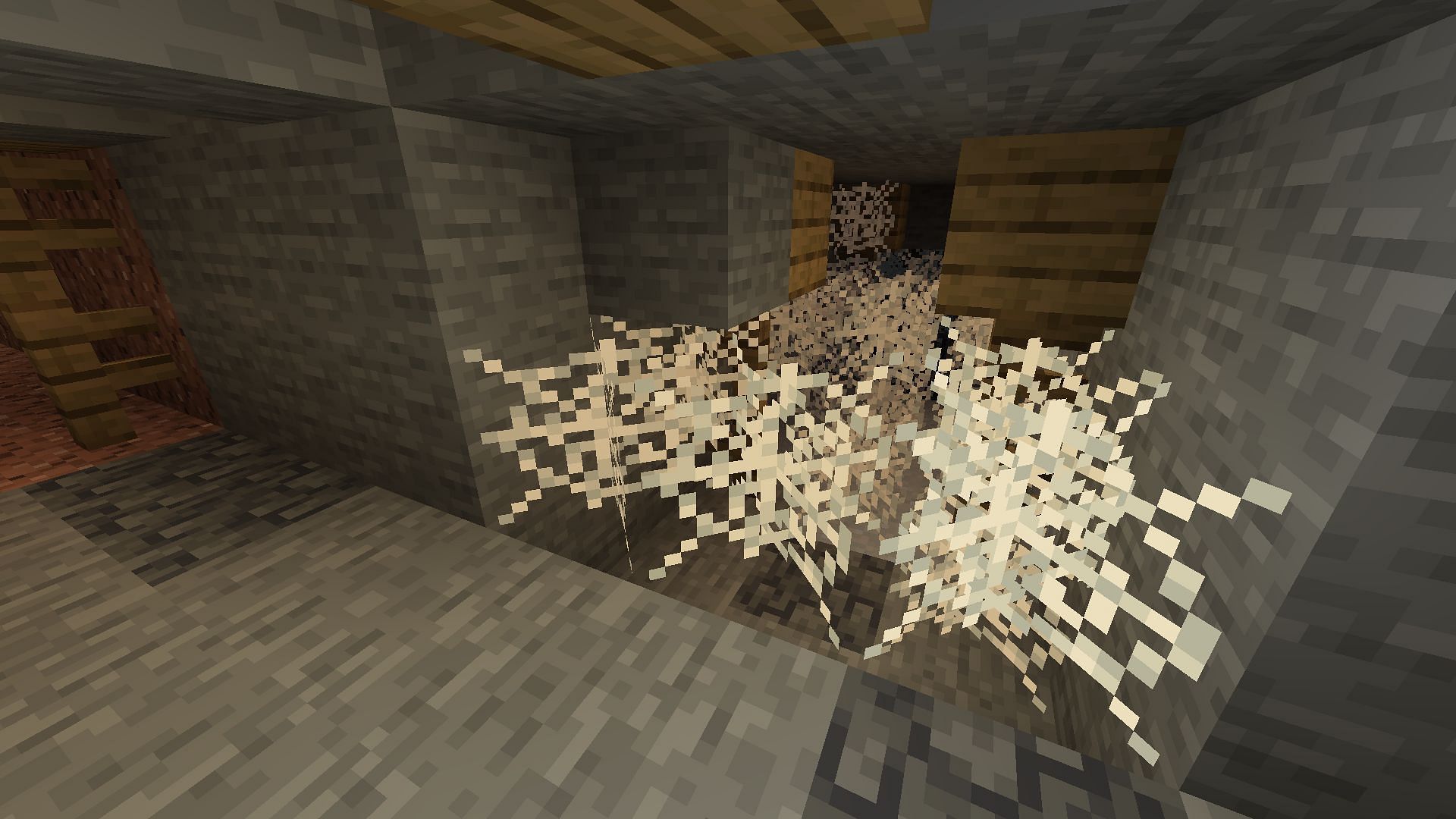 Cobwebs drastically slow down entities in Minecraft (Image via Mojang)