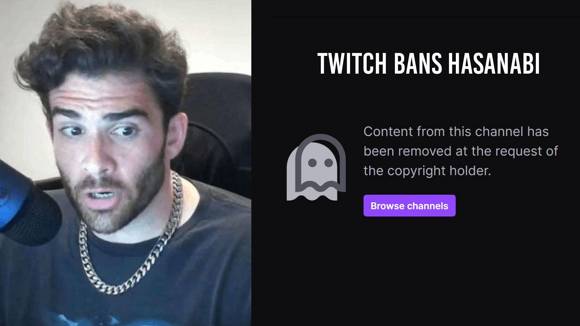 Twitch bans HasanAbi following copyright strike (Image via Sportskeeda)