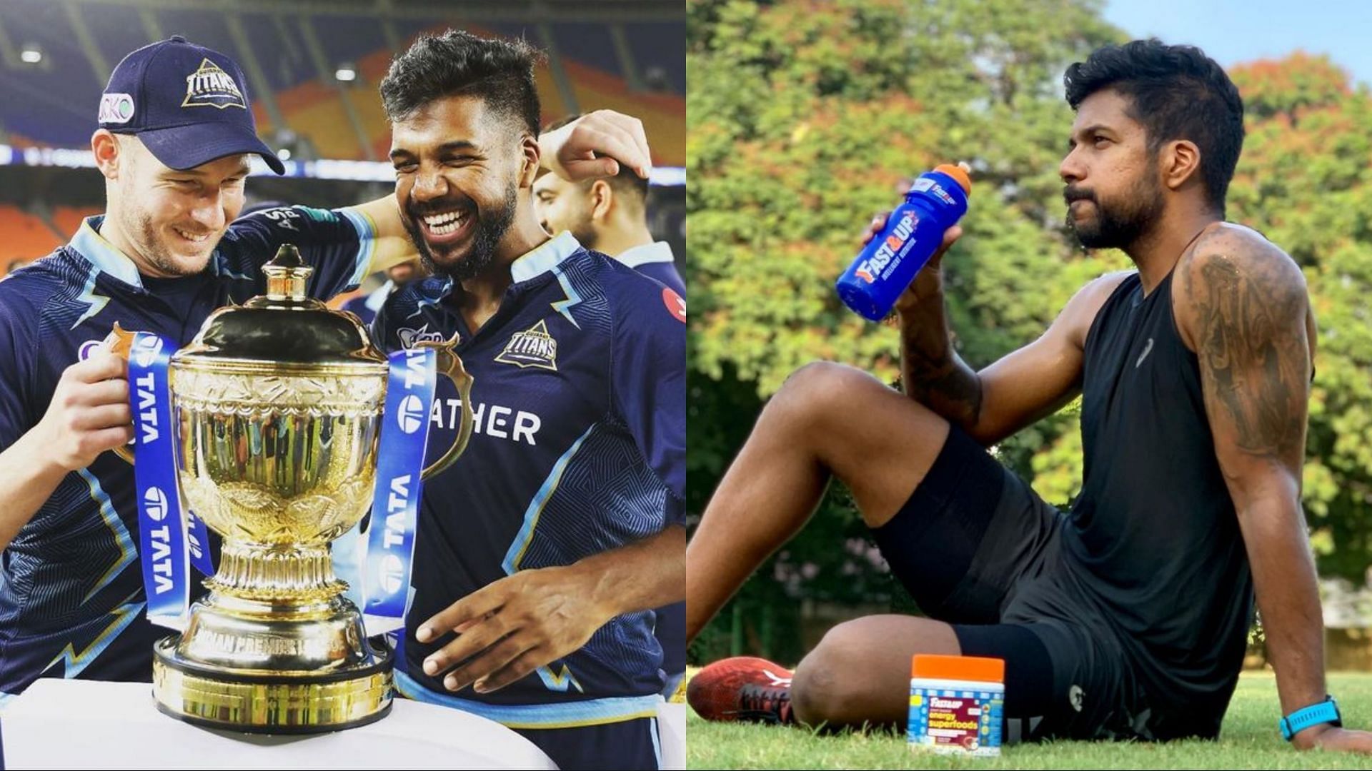 Varun Aaron lifted the IPL trophy with Gujarat Titans (Image: Instagram)
