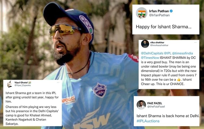 "Abhi hum zinda hai" - Twitterati react as Ishant Sharma is signed by DC at IPL 2023 auction
