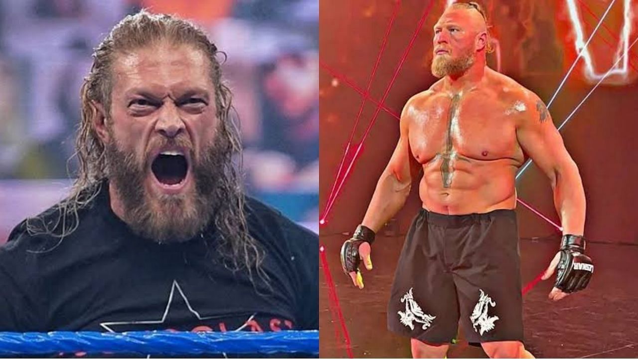 WWE सुपरस्टार्स ऐज और ब्रॉक लैसनर 