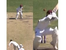 AUS vs WI 1st Test: [WATCH] Marnus Labuschagne bowls a bouncer to Tagenarine Chanderpaul after switching to seam bowling