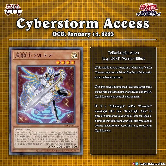 YuGiOh!'s Cyberstorm Access expansion to feature new Tellarknight