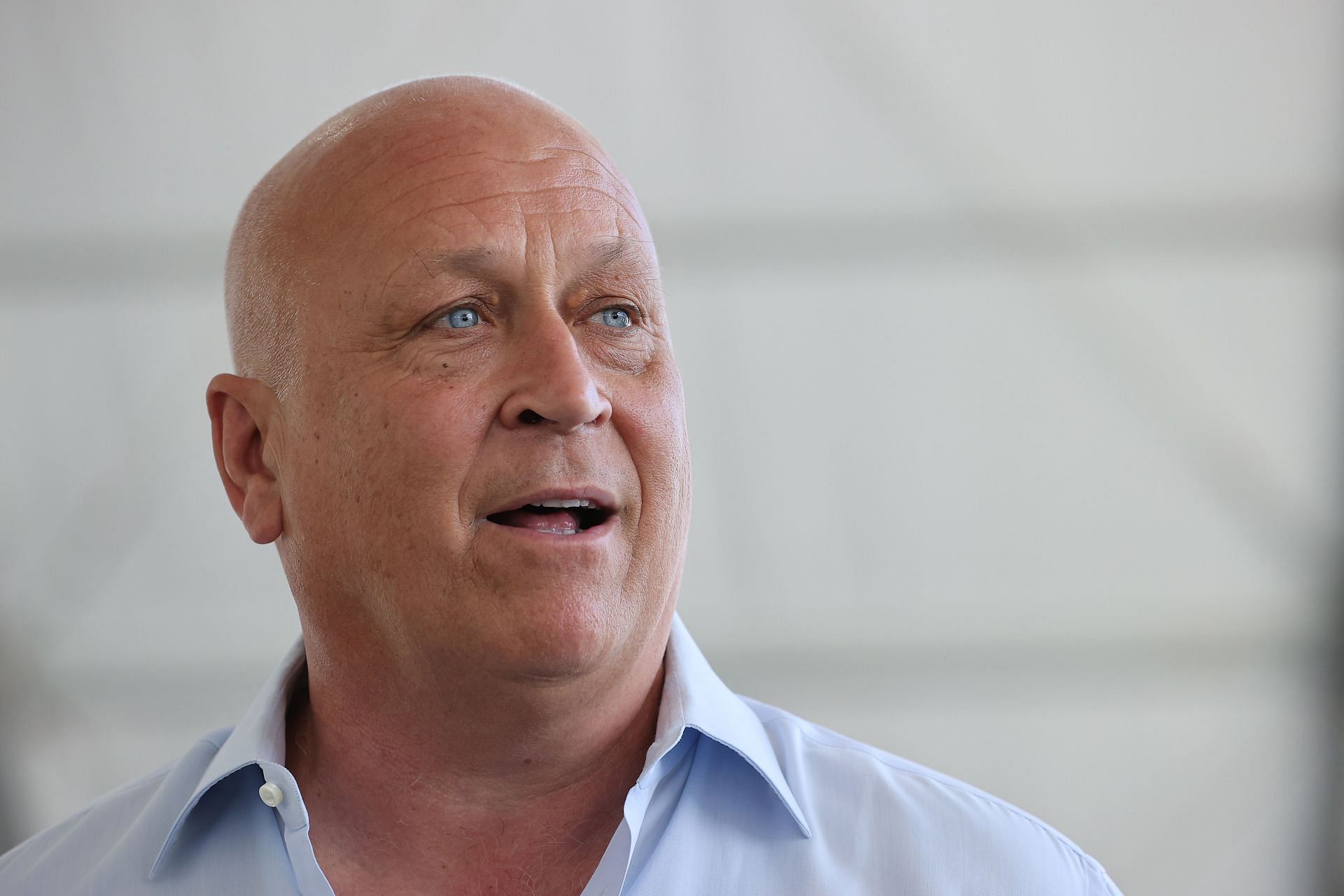 MLB Hall Of Famer Cal Ripken Jr. And Maryland Governor Hogan Tour Mass Vaccination Site