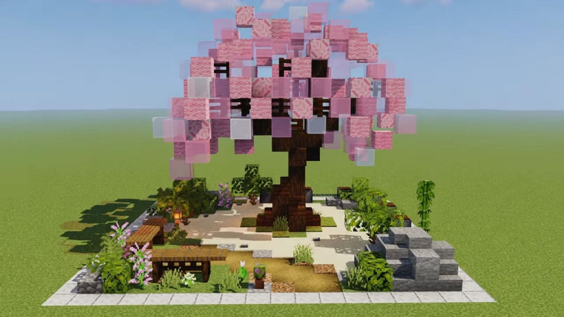 Seasonal trees can look gorgeous with the right colored blocks in the mix (Image via Cortezerino/YouTube)