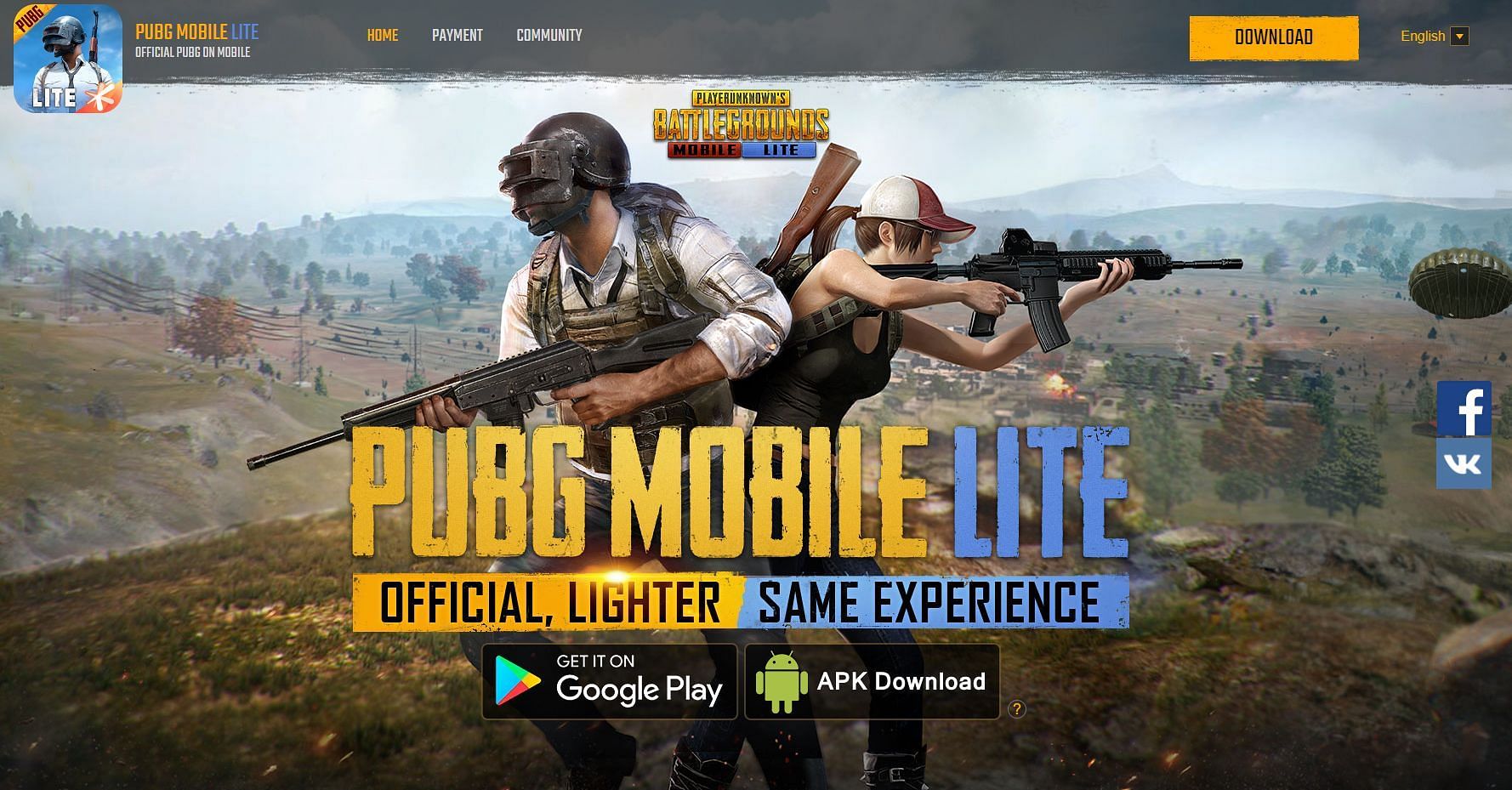 Visit the game&#039;s website and click on the &quot;APK Download&quot; button (Image via Tecent)