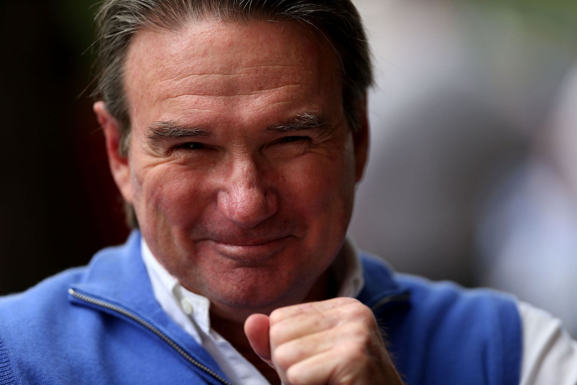 Jimmy Connors during an interview at the 2012 US Open