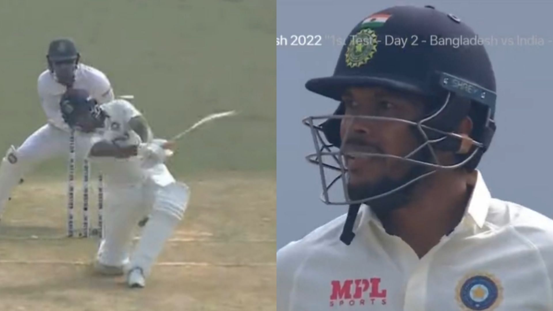[Watch] Umesh Yadav smashes a 100m six off his second ball to get off the mark against Bangladesh 
