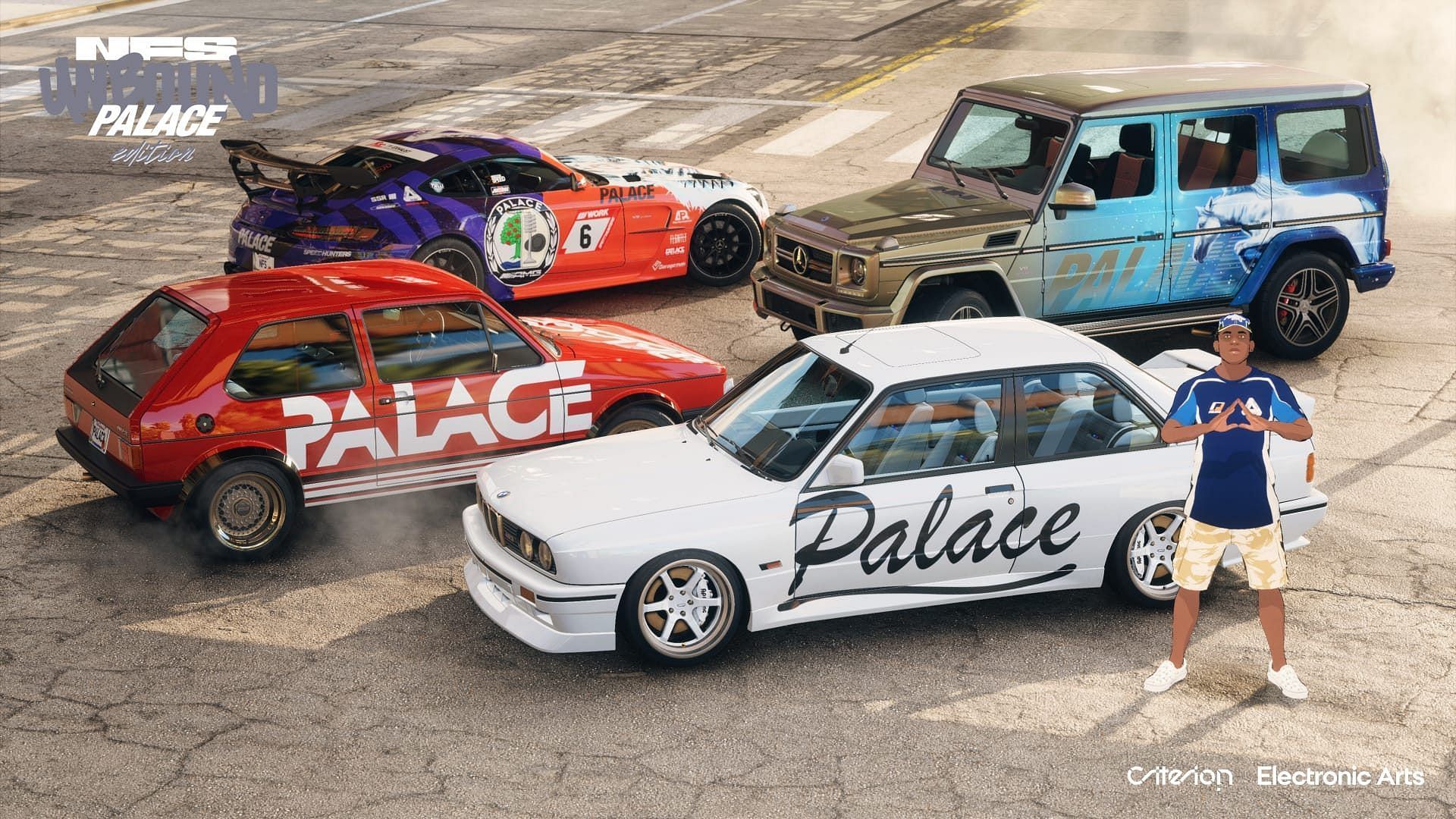 Exclusive Palace Edition Vinyl for the four cars (Image via Electronic Arts)