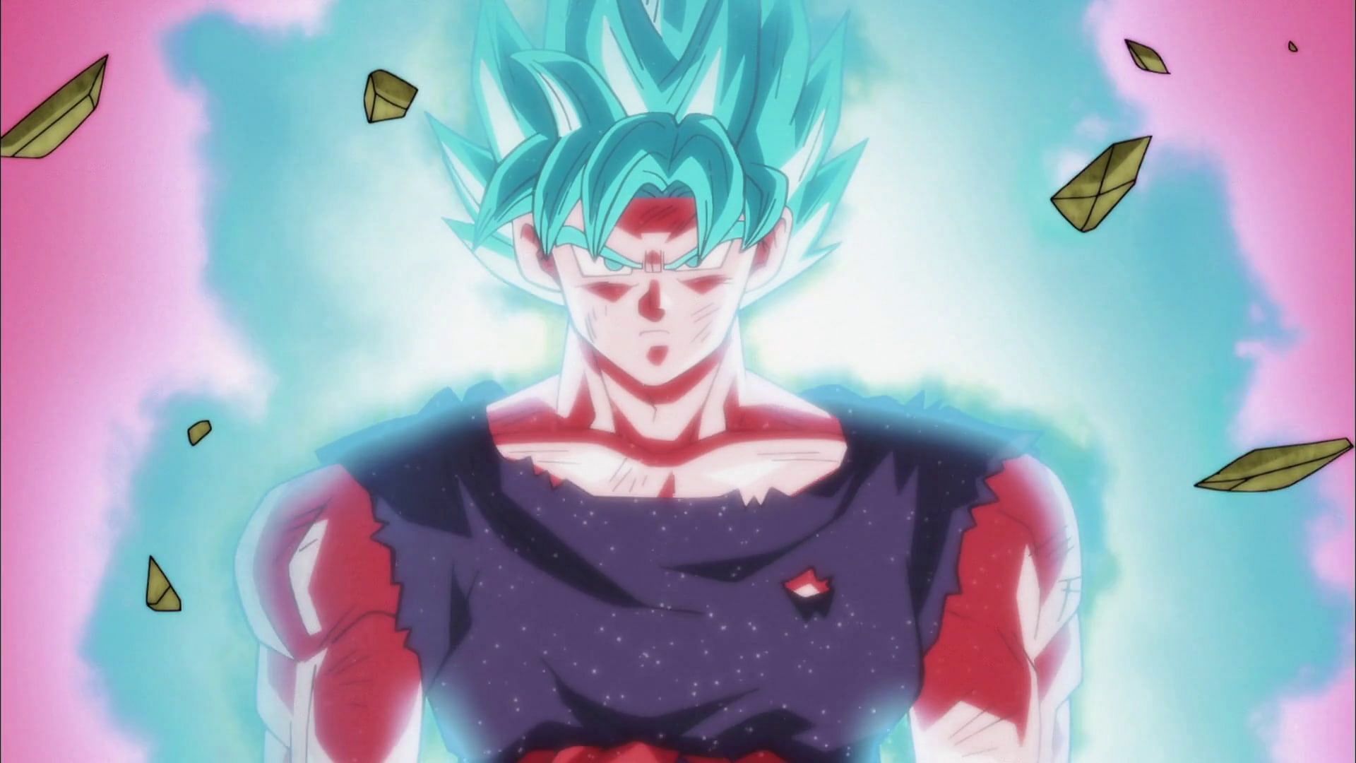 Goku combines Kaioken with Super Saiyan Blue (Image via Toei Animation)