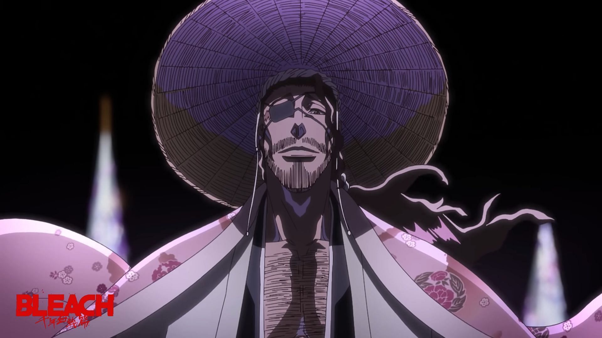 Shunsui Kyōraku as seen in Bleach: Thousand-Year Blood War trailer (Image via Studio Pierrot)