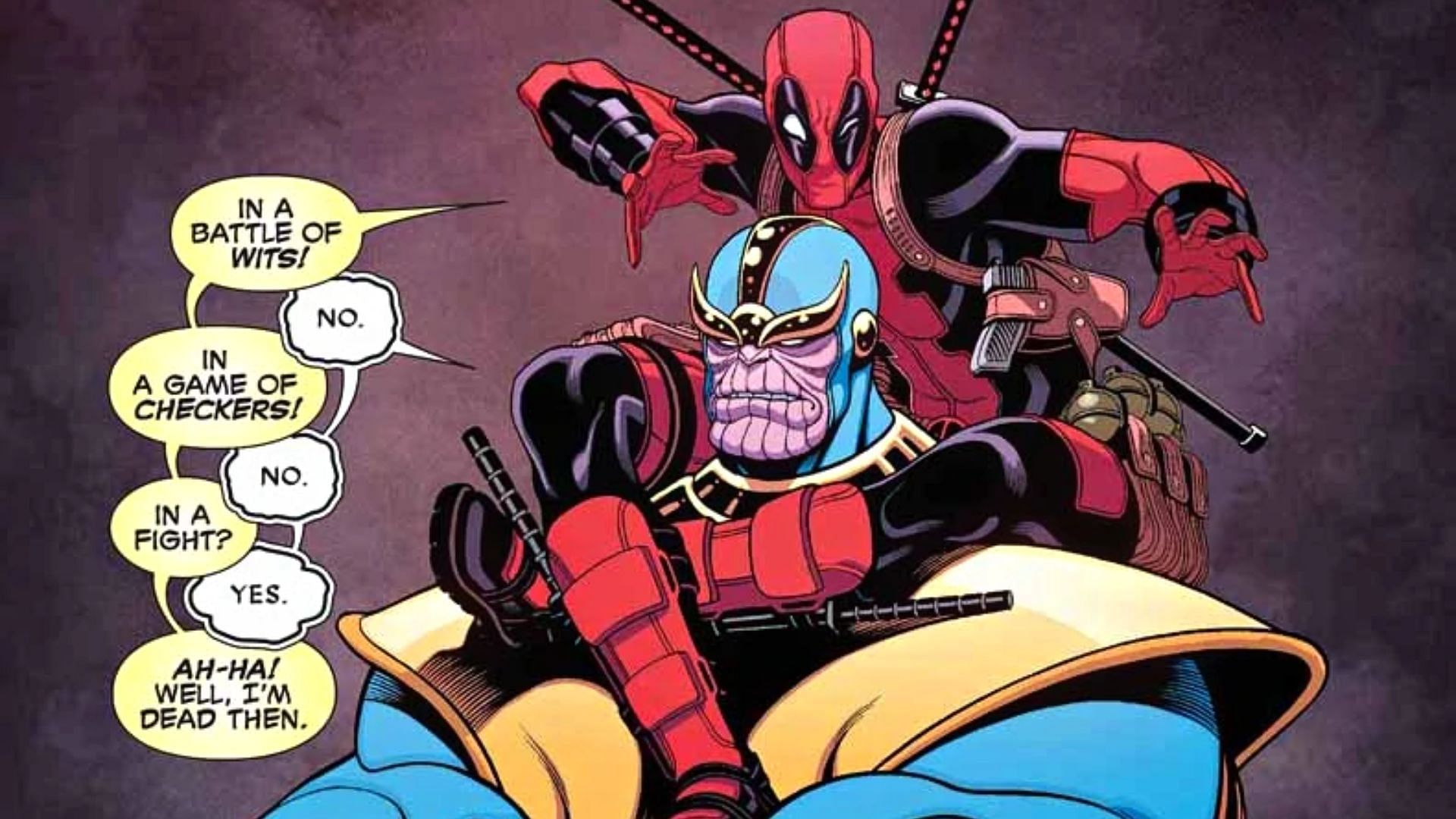 Deadpool and Thanos in Dead vs. Thanos #3 (Image via Marvel Comics)