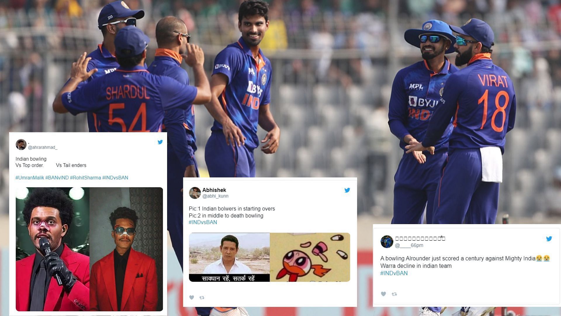 &quot;Absolute mockery of the Indian bowling lineup&quot; - Twitterati fume at Men in Blue