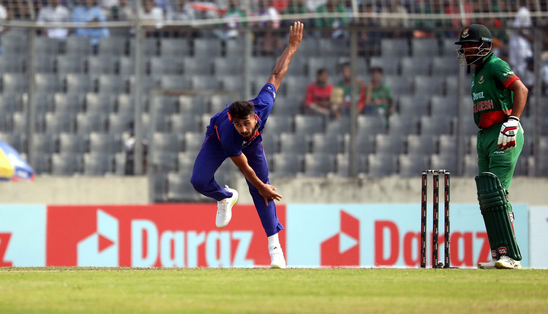 Umran Malik picked up two wickets in the second ODI against Bangladesh. [P/C: BCCI/Twitter]