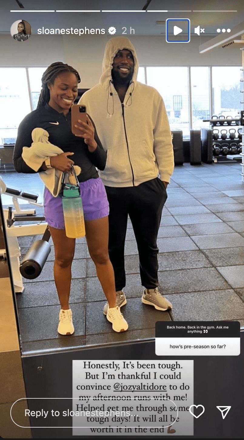 Sloane Stephens reveals about her husband's role during pre-season