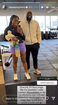 Sloane Stephens' Instagram story