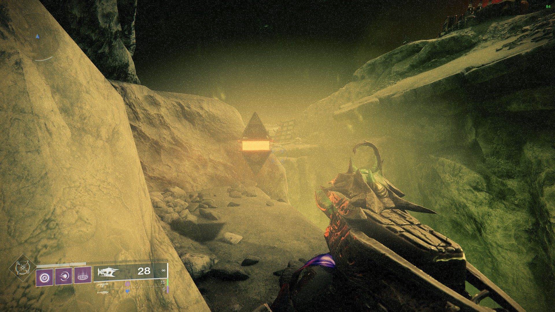 Amp location within the crack in Archer's Line (Image via Destiny 2)