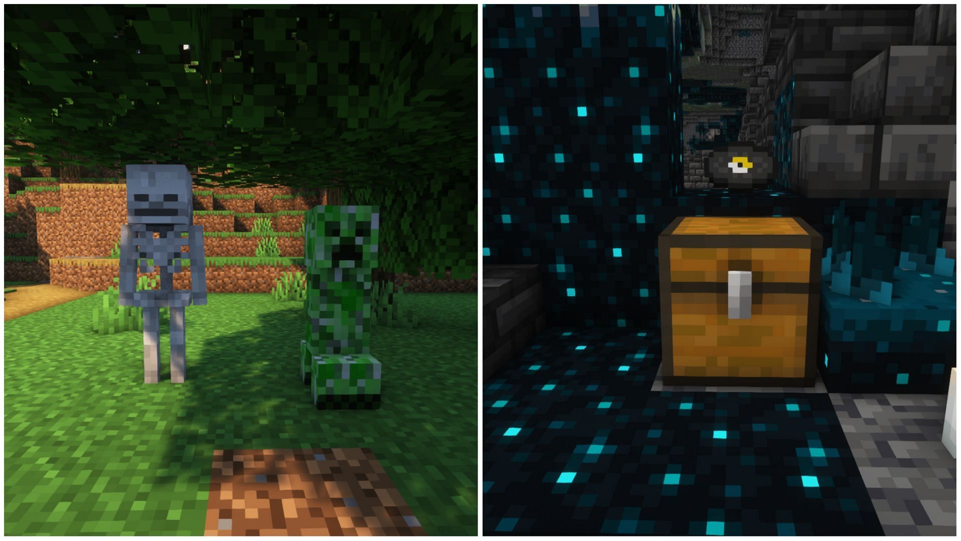 Mob drops and loot chests are two sources of music discs (Image via Mojang)