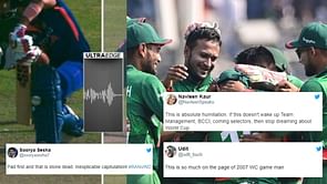 "This is so much on the page of 2007 WC game"- Fans furious as Indian batting collapses against Bangladesh in Dhaka