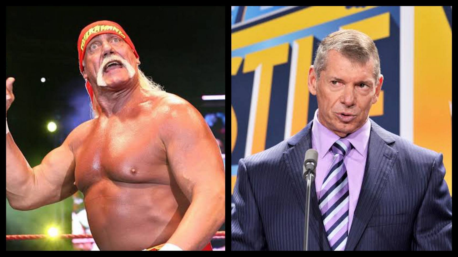 Hulk Hogan (L); Vince McMahon (R).