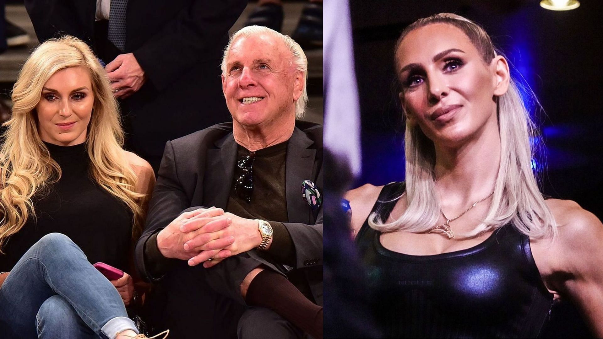 Charlotte Flair with her father, WWE Hall of Famer Ric Flair