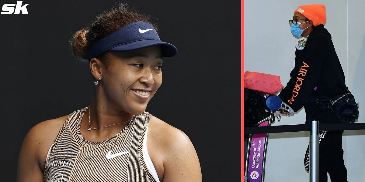 Naomi Osaka in her airport look (R)