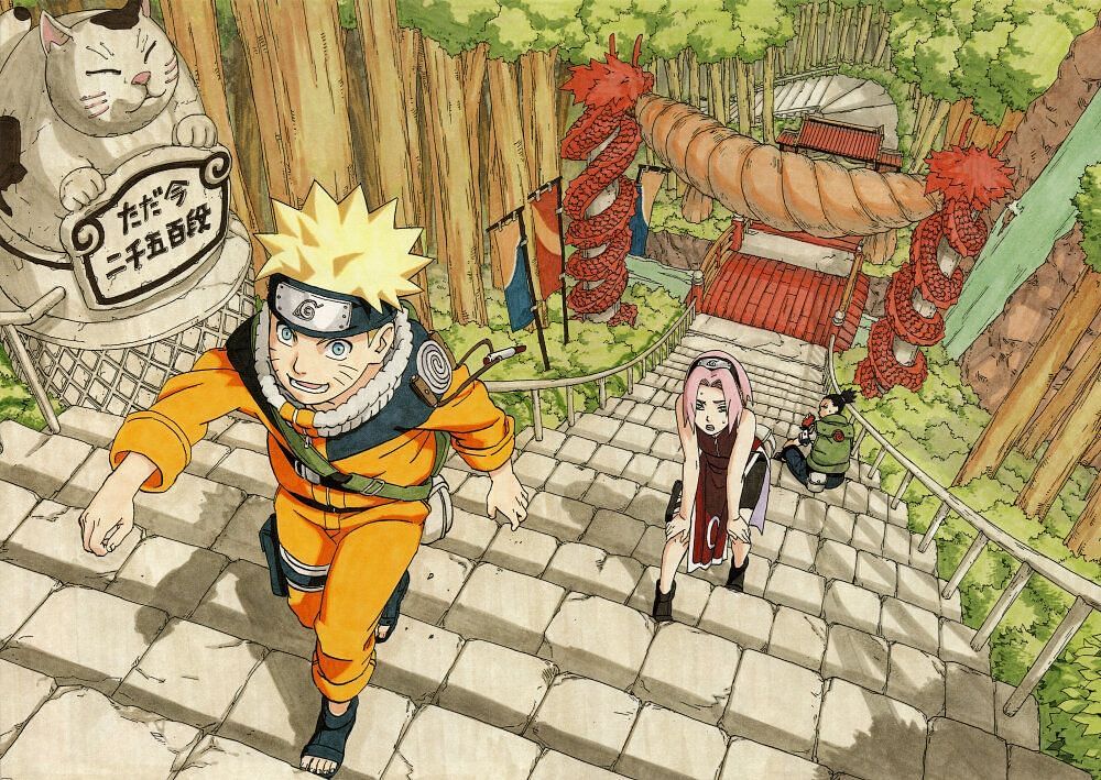 Naruto and Sakura in the manga (Image via Shueisha)