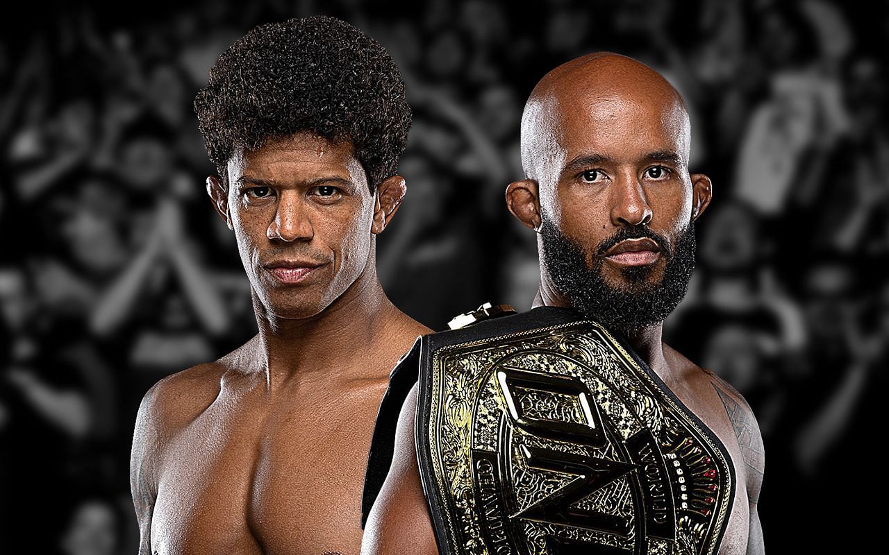 Adriano Moraes (left) and Demetrious Johnson (right).