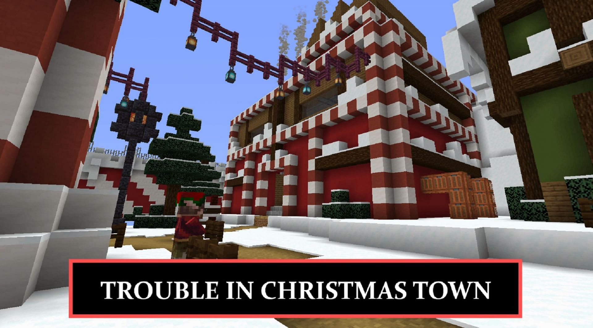 Players will have to sleuth in this map to rescue Santa and set things right in Christmas Town (Image via But_Im_Innocent/Minecraft Maps)