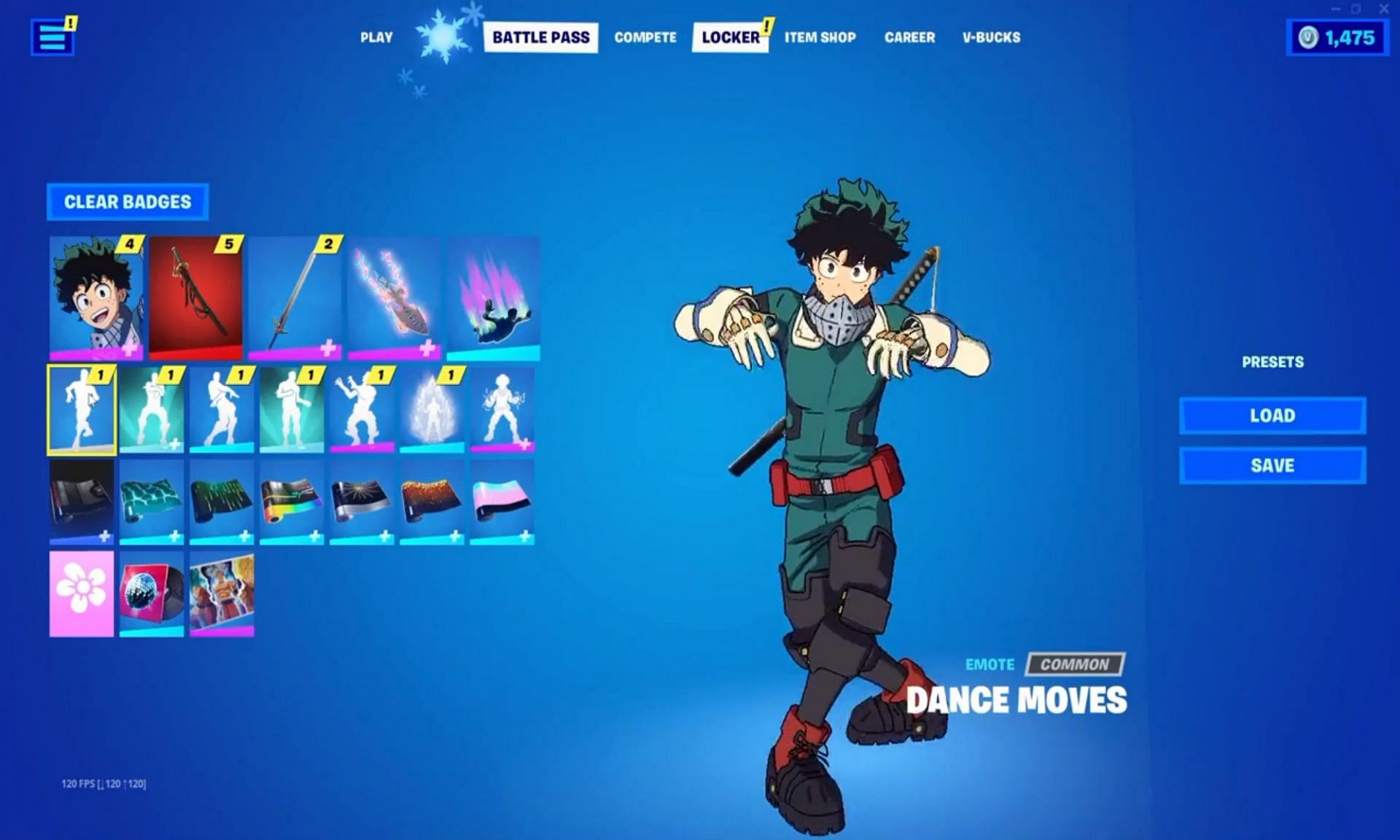 Deku is showing off his dance moves