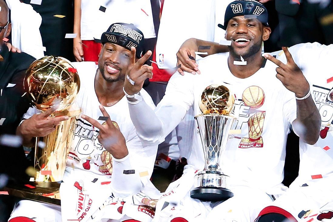 Dwyane Wade and LeBron James 2013 NBA Finals