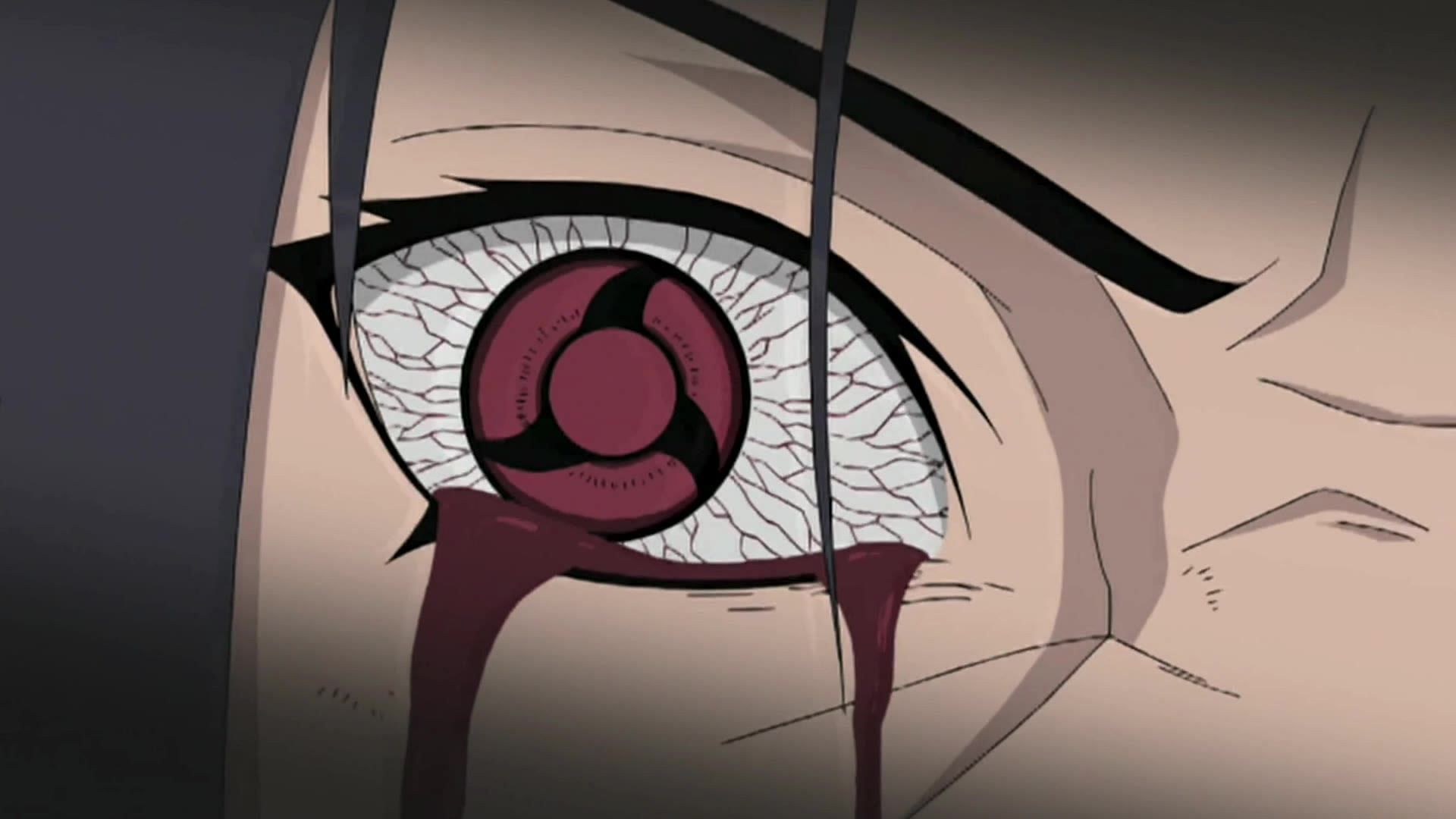 Itachi&#039;s Mangekyo Sharingan as seen in Naruto (Image via Studio Pierrot)