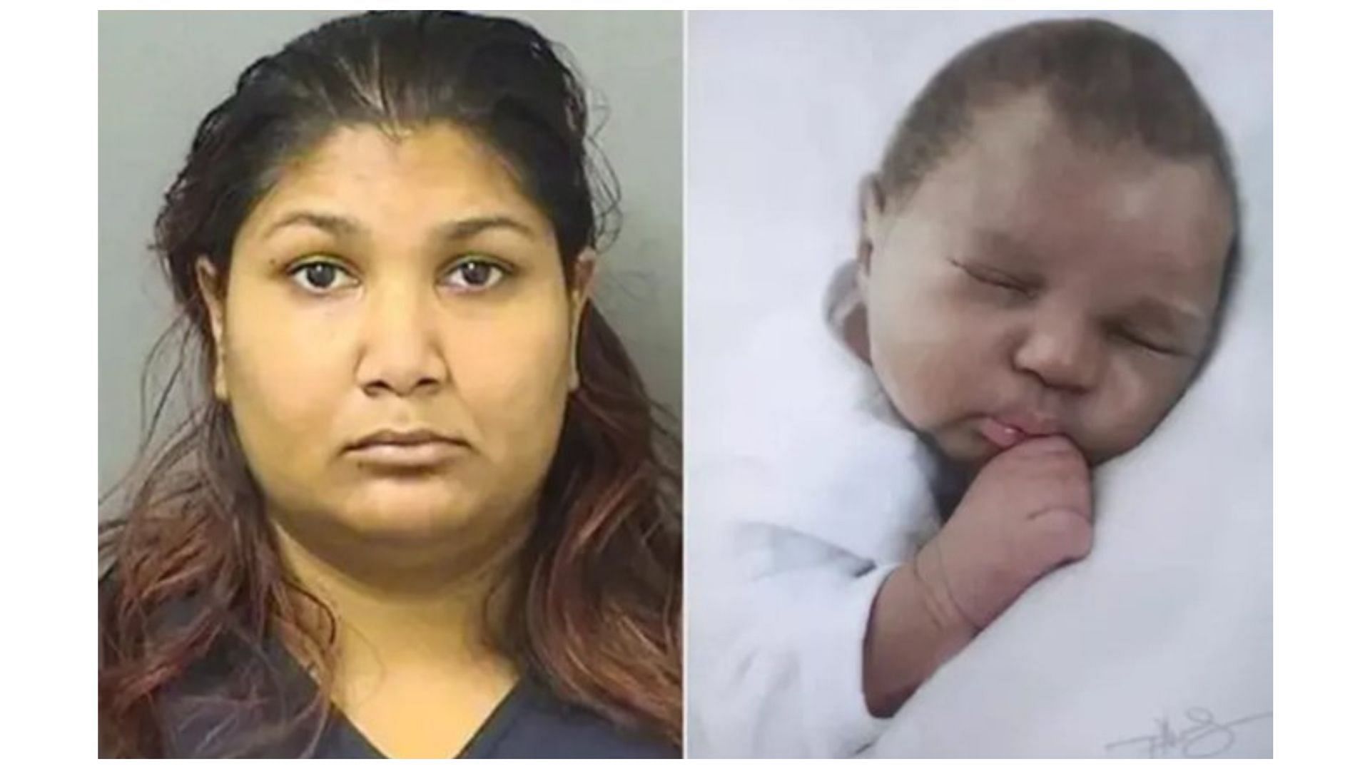Arya Singh arrested for tossing her infant in water, (Images via Palm Beach County Sheriff)
