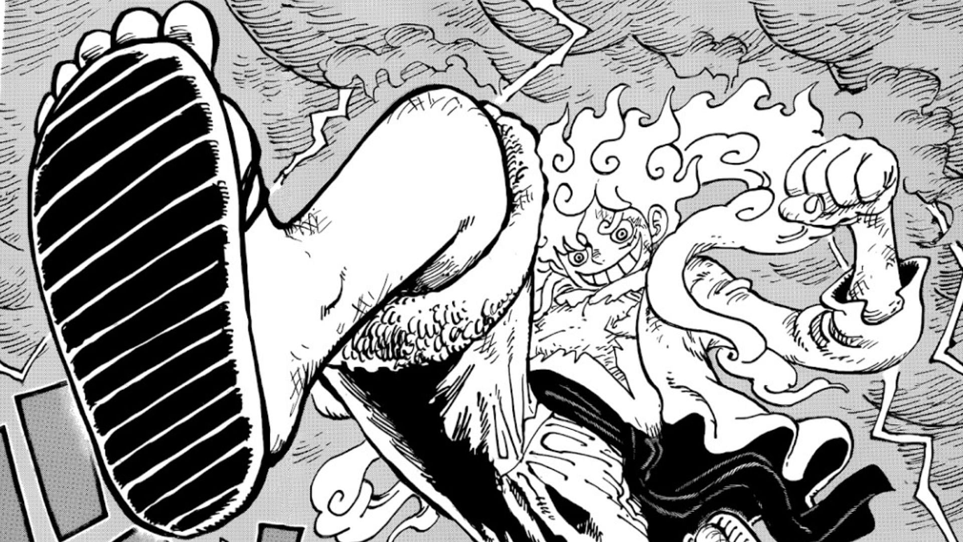 Luffy in Gear 5 in One Piece chapter 1070 (Image via Eiichiro Oda/Shueisha/Viz Media/One Piece)